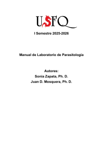 Manual de Laboratorio de Parasitolog&iacute;a USFQ 2025-2026 | Sonia Zapata