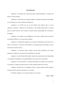 Agradecimientos y Dedicatoria de Tesis de Ingenier&iacute;a Inform&aacute;tica UCAB