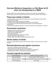 IMSS: C&oacute;mo Mantener Asegurado a Hijo Mayor de 25 con Discapacidad