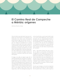 El Camino Real de Campeche a M&eacute;rida: Or&iacute;genes y Geograf&iacute;a Colonial