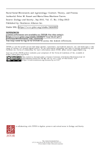 Rural Social Movements and Agroecology: Context, Theory, Process