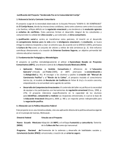 Justificaci&oacute;n Proyecto "Sembrando Paz": Cultura de Paz y NEM en Primaria