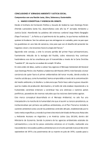 Conclusiones Jornadas Ambiente y Justicia Social