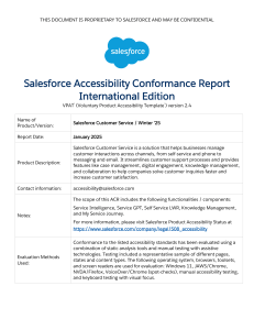 Salesforce Customer Service Winter '25 Accessibility VPAT Report