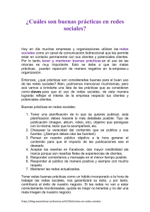 Buenas prácticas en redes sociales para empresas