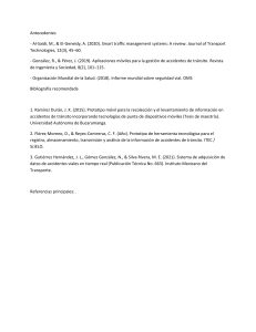 Referencias sobre Gesti&oacute;n de Tr&aacute;fico Inteligente y Accidentes Viales