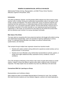 Math Problem Solving & Anxiety: A Teacher Education Review