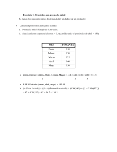Ejercicios de Pron&oacute;stico y Planificaci&oacute;n Agregada