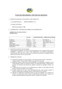 Ficha de Seguridad: Pintura en Aerosol C&A - Peligros y Primeros Auxilios