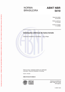 ABNT NBR 5410:2004 - Instala&ccedil;&otilde;es El&eacute;tricas de Baixa Tens&atilde;o