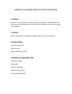Manual de Limpieza y Desinfecci&oacute;n de Cocina Industrial