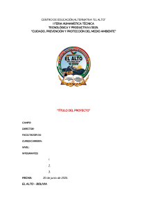 Proyecto: Derecho Constitucional en Bolivia