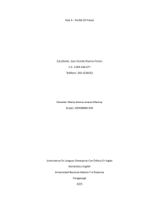 Elementary English: Friend Profile Assignment - UNAD