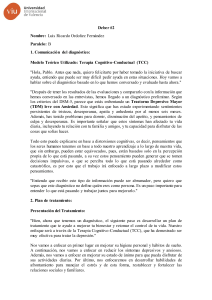 Diagn&oacute;stico TDM con Ansiedad y Plan de Tratamiento TCC | Psicolog&iacute;a
