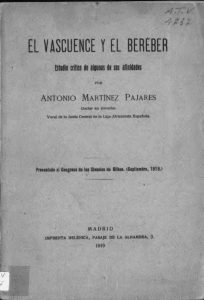 El Vascuence y el Bereber