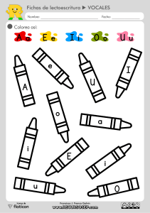 Fichas de Lectoescritura: Vocales para Ni&ntilde;os | Actividades Educativas