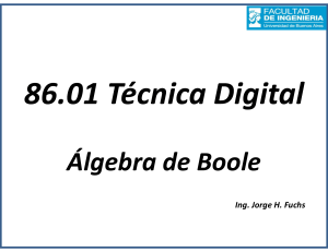 &Aacute;lgebra de Boole para Sistemas Digitales: 86.01 T&eacute;cnica Digital