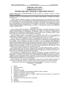 NOM-030-STPS-2009: Servicios Preventivos de Seguridad y Salud Laboral