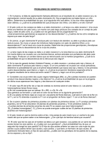 Problemas de Gen&eacute;tica Variados: Herencia Mendeliana y Dihibridismo