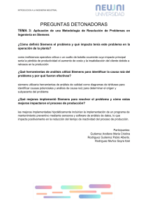 Preguntas detonadoras: Aplicaci&oacute;n de metodolog&iacute;a de resoluci&oacute;n de problemas en Siemens