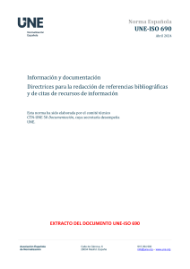 UNE-ISO 690:2024 - Directrices para Referencias Bibliogr&aacute;ficas y Citas