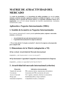 Matriz de Atractividad del Mercado: Estrategia en Negocios Internacionales