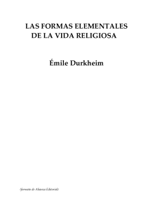 LAS FORMAS ELEMENTALES DE LA VIDA RELIGI