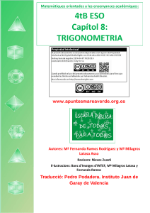 Trigonometr&iacute;a 4&ordm; ESO: Medida de &Aacute;ngulos y Razones Trigonom&eacute;tricas