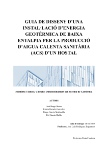 Gu&iacute;a de Dise&ntilde;o Geot&eacute;rmico para ACS en Hostales | Baja Entalp&iacute;a