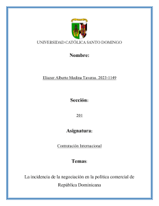 Incidencia de la negociaci&oacute;n en la pol&iacute;tica comercial de RD
