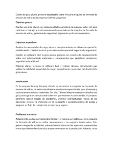 Dise&ntilde;o Gr&uacute;a Pluma Giratoria sobre Riel para M&aacute;quina de Vidrio Maquimex