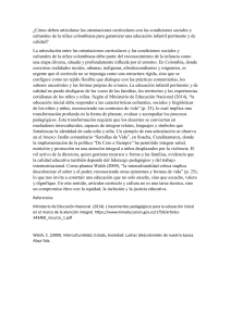 Articulaci&oacute;n curricular y cultura en educaci&oacute;n infantil colombiana