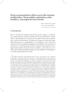 Pensamiento cl&iacute;nico sobre consumo problem&aacute;tico: modelos y estrategias