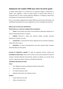 Gu&iacute;a de adaptaci&oacute;n del modelo VARK para primer grado