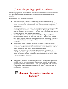 &iquest;Por qu&eacute; el espacio geogr&aacute;fico es diverso?