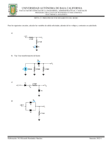 Ejercicios de Diodos en Electr&oacute;nica Anal&oacute;gica