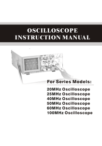Oscilloscope Instruction Manual 20-100MHz Models