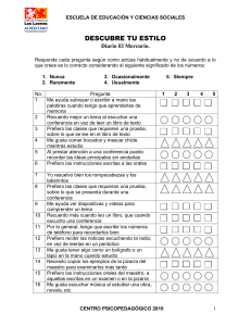 Unidad 3. Recurso 9. Cuestionario Descubre Tu Estilo