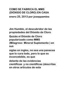 C&oacute;mo Fabricar MMS (Di&oacute;xido de Cloro) en Casa: Gu&iacute;a Completa