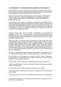 LA PORNOGRAF&Iacute;A Y SU INCIDENCIA EN EL DESARROLLO ADOLESCENTE