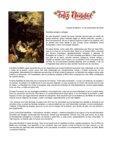 Mensaje de Navidad Lasallista 2025