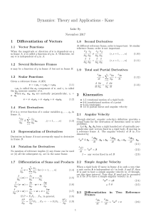 Kane Dynamics Lecture Notes PDF