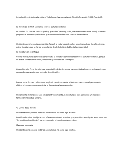 Dietrich Schwanitz: La Cultura Occidental Explicada