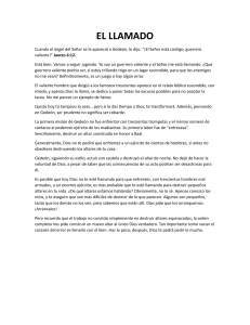 El Llamado de Gede&oacute;n: Reflexi&oacute;n de Fe