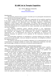 EL ABC DE LA TERAPIA COGNITIVA