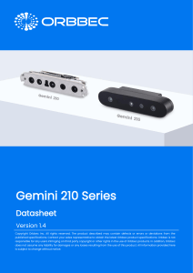 Orbbec Gemini 210 Series Datasheet