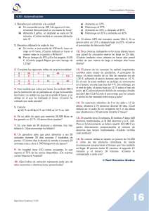 Ejercicios de Proporcionalidad y Porcentajes 3&ordm; ESO
