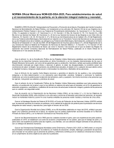 NOM-020-SSA-2025 Salud y Parter&iacute;a