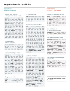 Registro de Lectura B&iacute;blica | Gu&iacute;a de Estudio