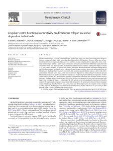 Cingulate Cortex Predicts Alcohol Relapse